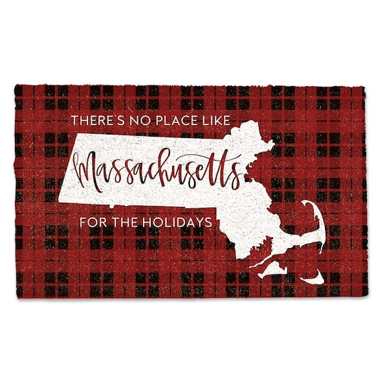 There's No Place Like Massachusetts for the Holidays Doormat